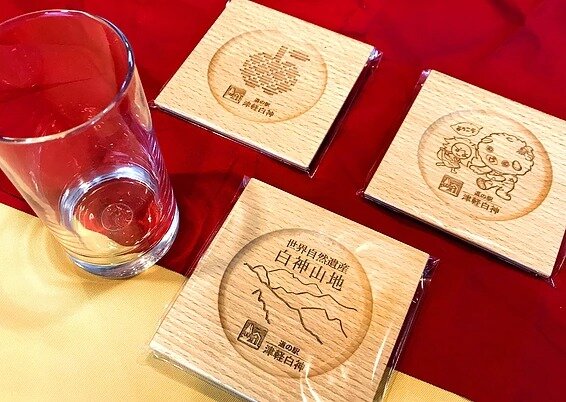 道の駅津軽白神 オリジナルコースターを販売