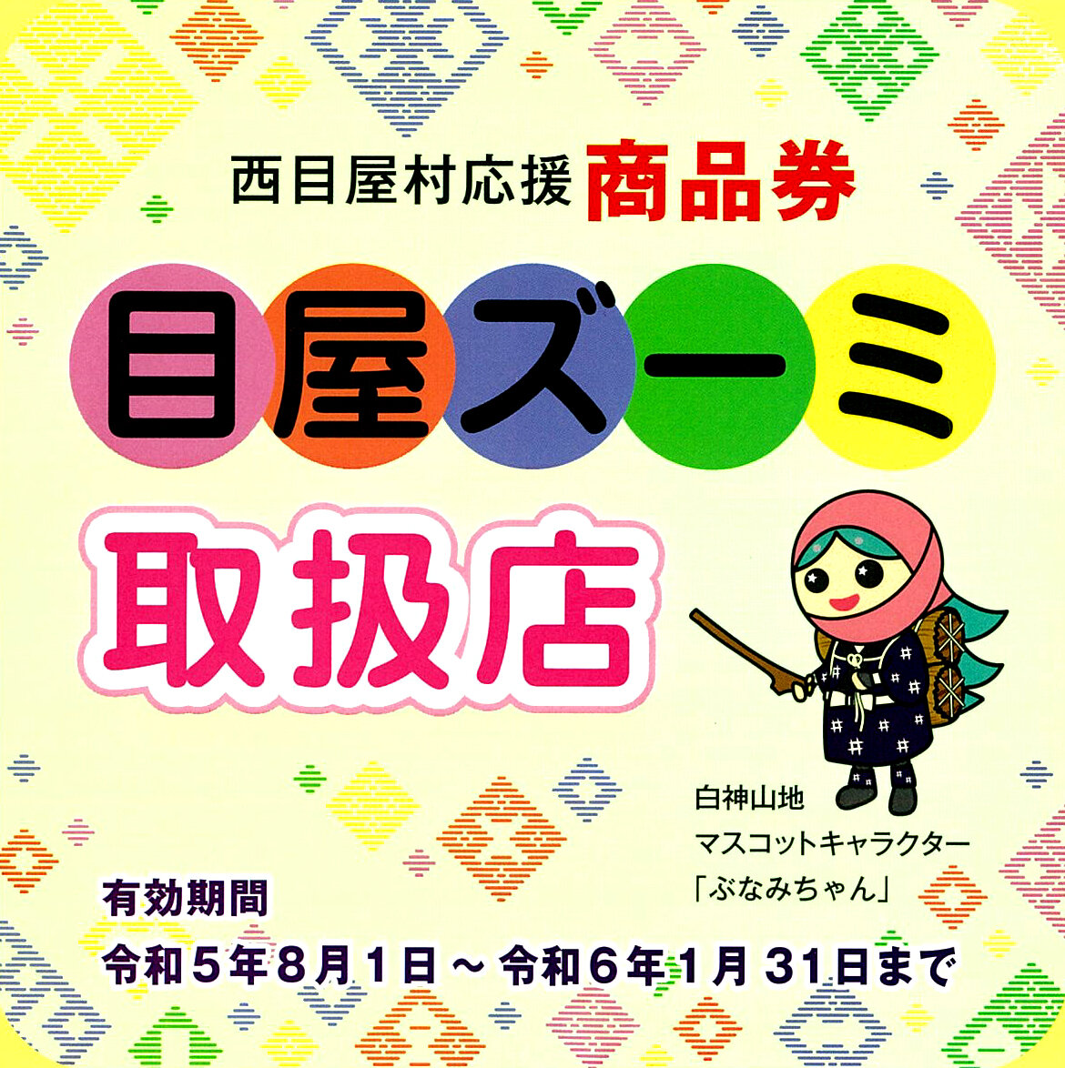 ~西目屋村応援商品券について~
